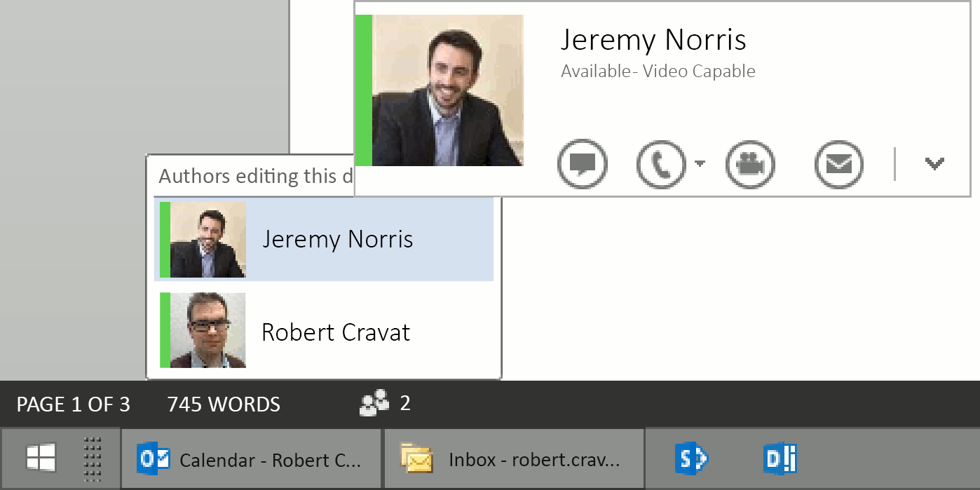 Collaborative authoring in Office 365